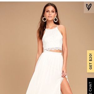 Lulus White Two Piece Set